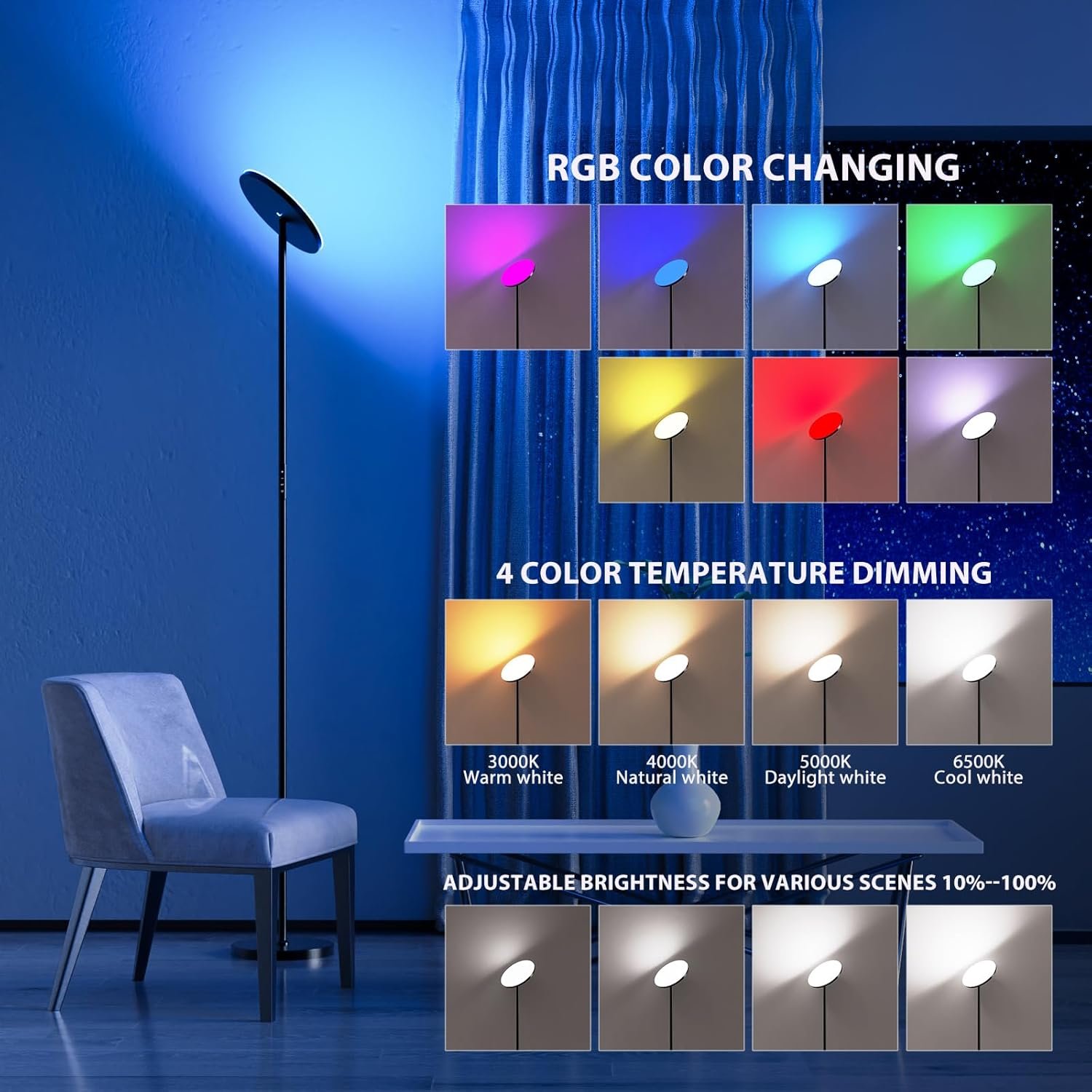 Dimunt LED Floor Lamp Adjustable Lighting Review: Secret to Perfect Lighting You’ve Been Missing! || luxurylivingspot.com