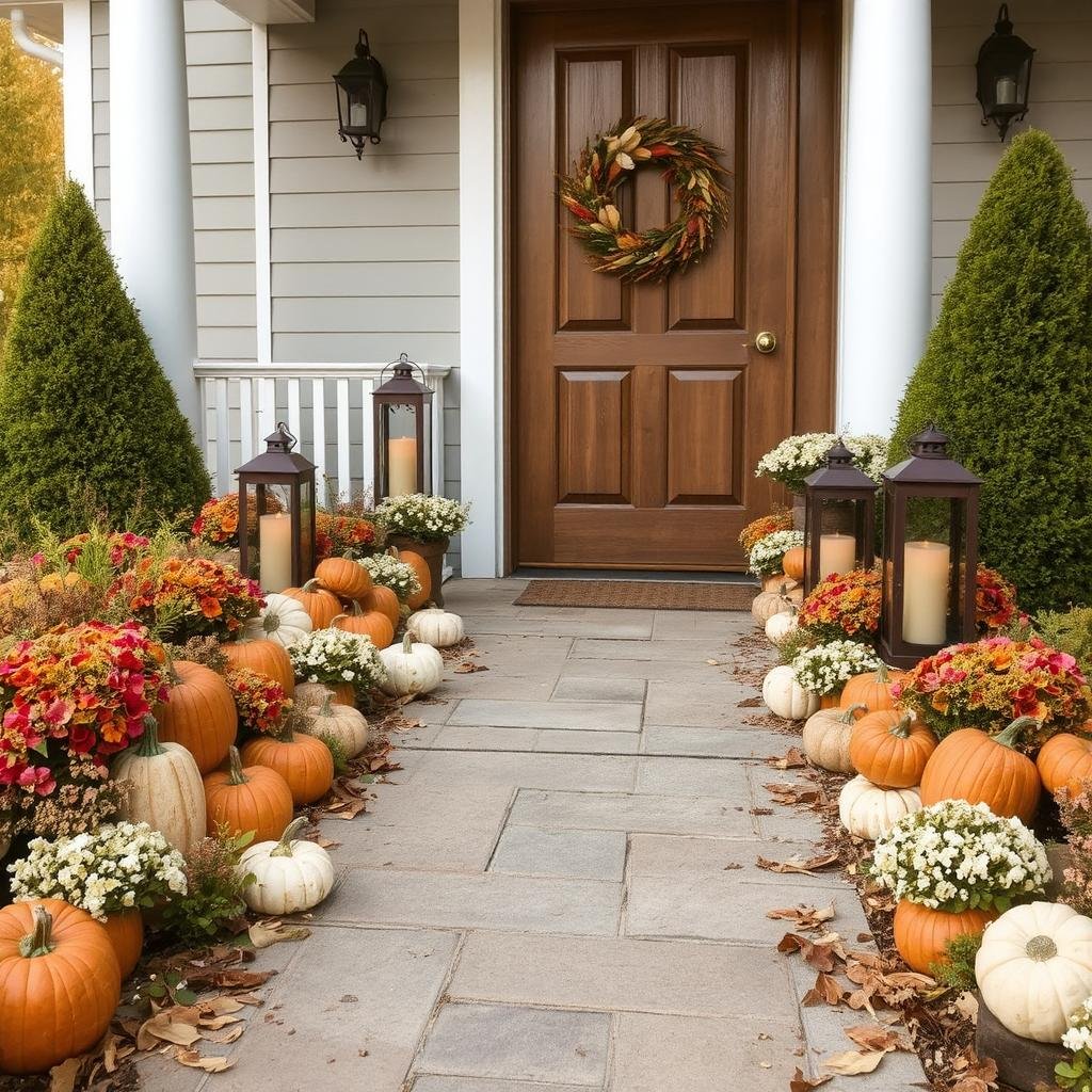 Best Fall Pumpkin Decor Front Porch Luxury Homes Ideas || luxurylivingspot.com