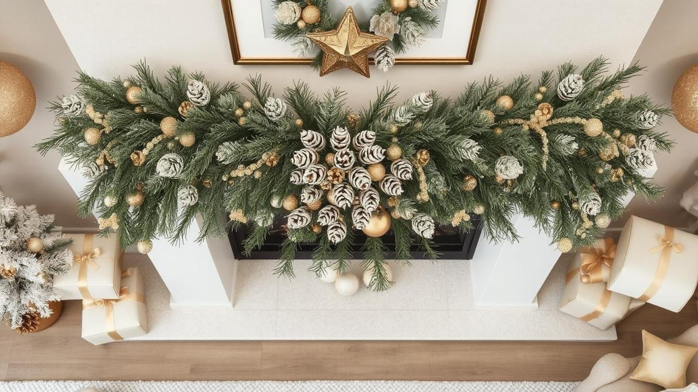 Luxury Christmas Garland for Your Fireplace: Elevate Your Holiday Décor || luxurylivingspot.com