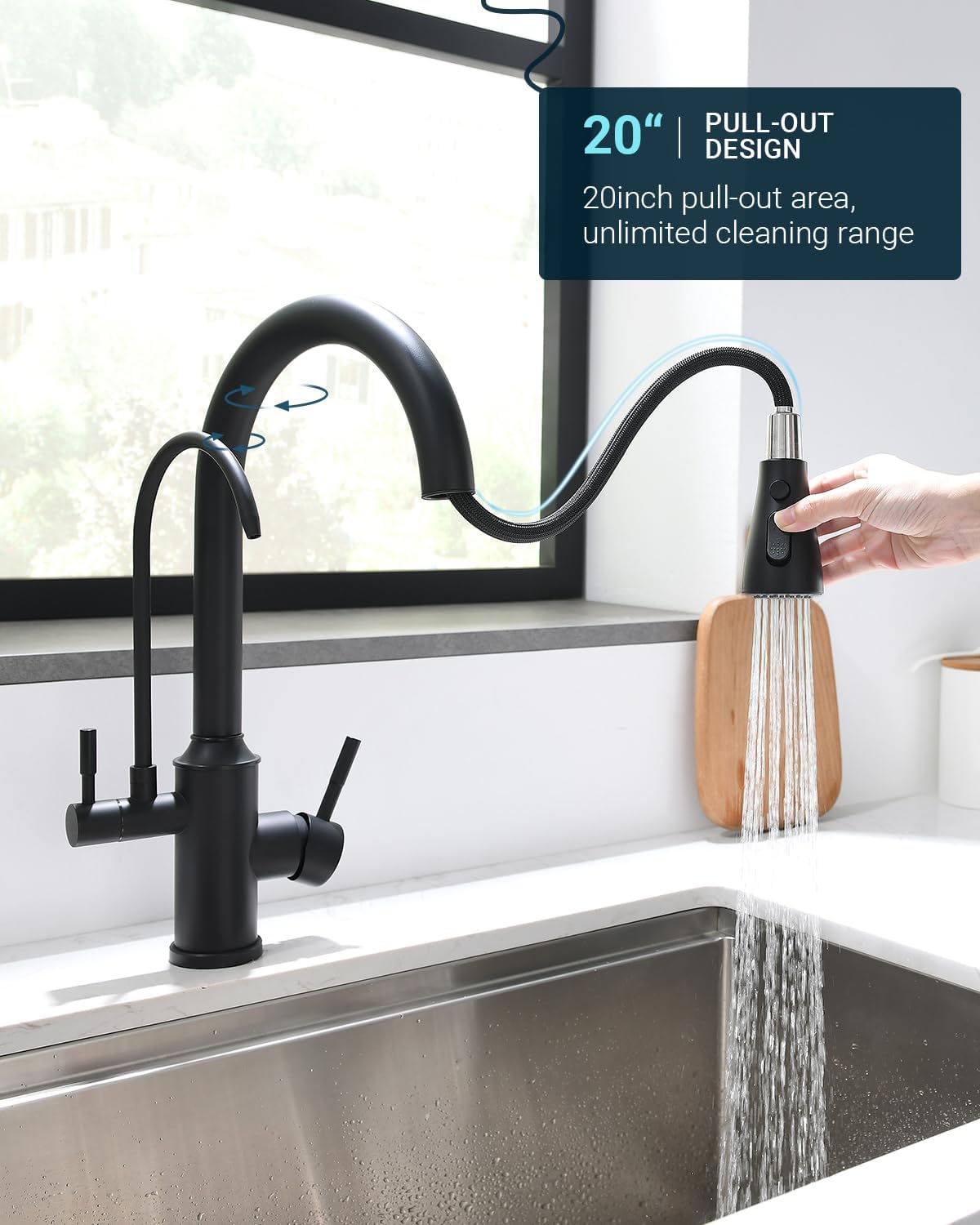 APPASO Kitchen Faucet with Side Sprayer