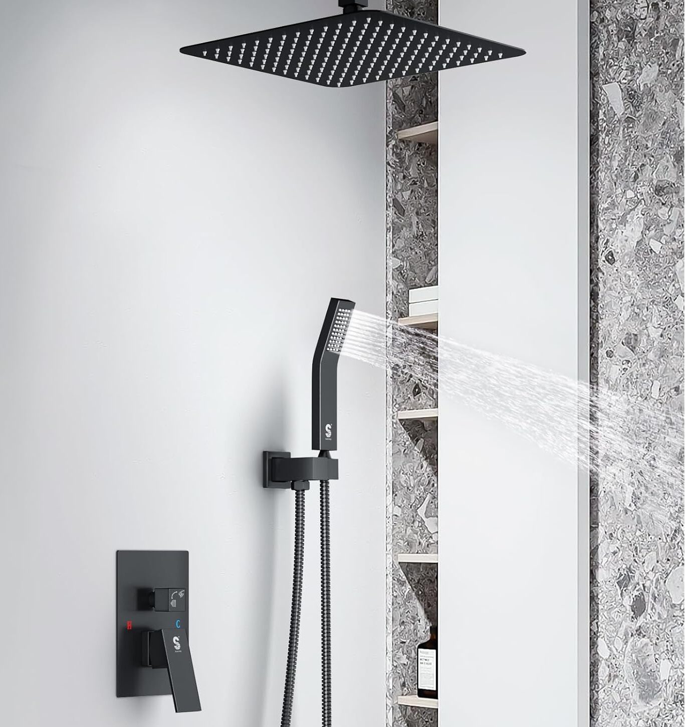 3. SR SUN RISE 12-Inch Ceiling Mount Shower System (Matte Black) – Luxury Rain Mixer Combo
For those looking to upgrade their bathroom with a true luxury experience, the SR SUN RISE 12-Inch Ceiling Mount Shower System is a high-end rain mixer combo that brings a spa-like feel to your home. With its sleek matte black finish, solid brass construction, and ultra-high pressure rainfall showerhead, this set delivers premium performance and aesthetics.

Why I Love It
This all-metal shower system not only looks stunning but is built for long-lasting durability. The solid brass mixing valve ensures a stable water temperature while preventing water hammer noise (a common plumbing issue). The 304 stainless steel ultra-thin showerhead delivers a high-pressure rainfall experience, even in homes with low water pressure.

The matte black finish is fingerprint-resistant and corrosion-proof, making it low-maintenance and stylish. Plus, the extra-long 71-inch hose allows for easy cleaning and better reach in larger bathrooms.

Key Features
✔ Luxury 12-inch ultra-thin ceiling-mounted rainfall showerhead for full-body coverage.
✔ Solid brass mixing valve for durability and rust resistance.
✔ High-pressure performance, even in low water pressure homes.
✔ Pressure balance valve with anti-scald protection for a safer shower.
✔ Matte black finish—anti-fingerprint, corrosion-resistant, and sleek.
✔ Extra-long 71-inch flexible hose for better reach.
✔ Easy installation with standard 1/2" U.S. plumbing connections.
✔ Certified by cUPC, ASME, and CSA for safety and quality.
✔ 10-year warranty and lifetime cartridge replacement for peace of mind.

Price & Savings
💰 Current Price: $189.99 (24% off from $249.99)
🔹 $30 Amazon Coupon Available for additional savings!
🚚 Ships to Kenya with $174.97 import fees
🔗 Check Availability Here

For under $200, this is one of the best luxury shower systems available at a discounted price.

Pros & Cons
Pros	Cons
✅ Premium all-metal construction for long-lasting durability.	❌ Ceiling mount may require professional installation.
✅ Ultra-high pressure shower experience even in low-pressure areas.	❌ Higher price point compared to budget models.
✅ Stylish matte black finish—modern and anti-fingerprint.	❌ Shower arm and ceiling installation may require adjustments.
✅ Built-in anti-scald protection with a pressure balance valve.	
Final Thoughts
If you're looking for a luxury rainfall shower system with high-quality materials, a modern matte black finish, and a powerful shower experience, the SR SUN RISE 12-Inch Ceiling Mount Shower System is worth every penny. It’s sleek, durable, and performance-driven, making it perfect for modern bathrooms.

🔹 Best For: Homeowners looking for a luxury spa-like shower experience with a stylish matte black finish.