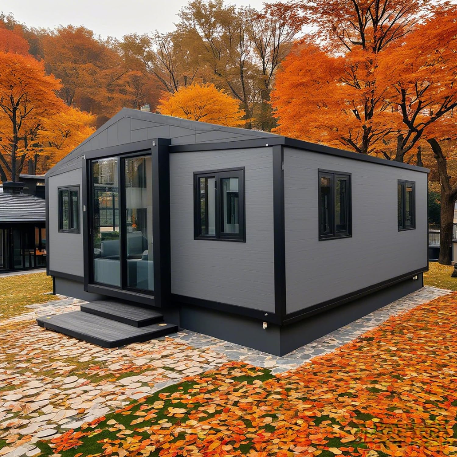 2. Prefab Tiny Home for Sale Brand: Generic Price Range: $9,660 Key Features and Specifications: Size: 20ft Expandable Container House Contains 2 bedrooms, kitchen, and bathroom Product Dimensions: 232"D x 248"W x 97"H Item Weight: 5,510 pounds Material: Metal Color Options: White, Black, Yellow, Gray, Customizable Pros and Cons Pros Cons Quick assembly and easy portability Requires regular maintenance for snow removal Strong steel frame ensures safety and stability Limited options for customization on some models Maximizes indoor space with double wing extension May not be suitable for extreme weather conditions without reinforcement Reliable after-sales support Price may vary with customization options Why it’s a Great Choice for Budget-Conscious Buyers This 20ft expandable container house is an ideal option for those looking for an affordable and practical living solution. Priced at $9,660, it provides two bedrooms and essential amenities, making it suitable for small families or individuals. Its quick assembly feature allows for immediate use, whether for permanent residence or temporary outdoor housing. The robust construction ensures safety and durability, making it a cost-effective investment for budget-conscious buyers seeking a functional and stylish living space.